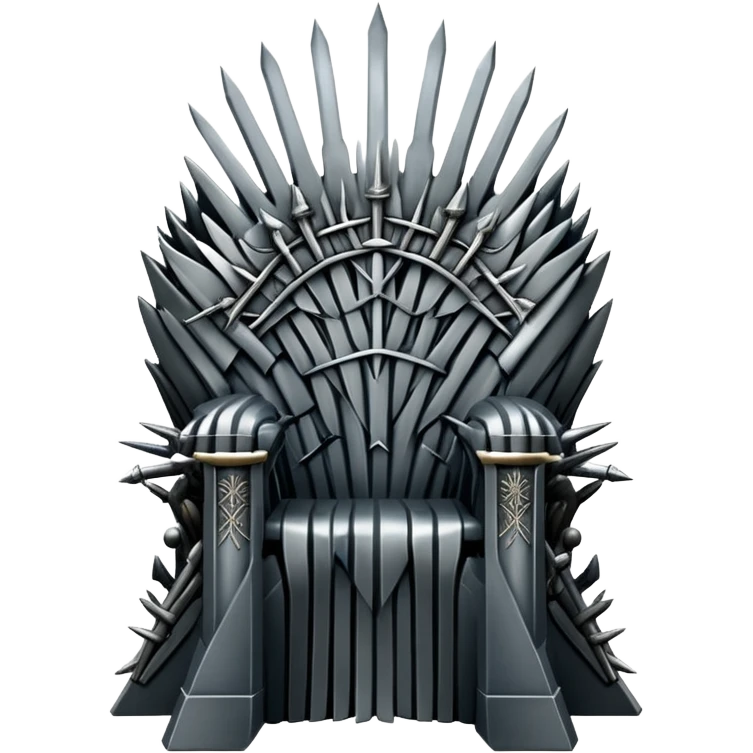 Iron throne made of swords from Game of Thrones emoji