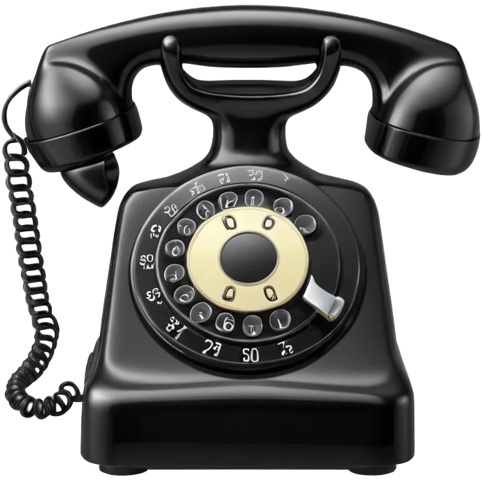 vintage rotary dial telephone, classic plastic body. emoji