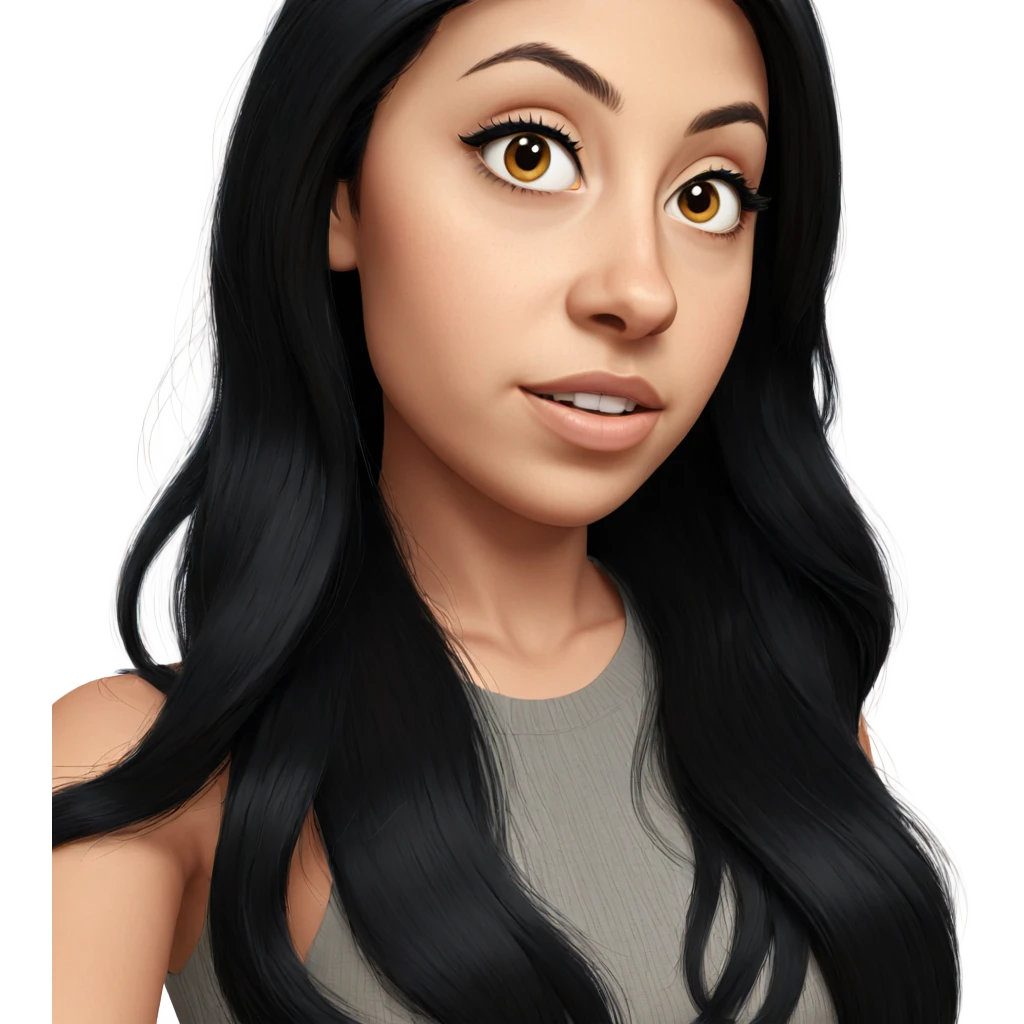 girl with long black hair emoji