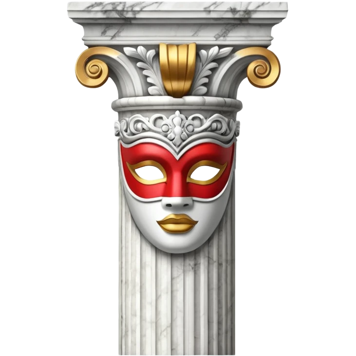 classical column with a mask above emoji