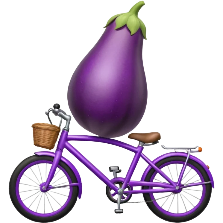 Eggplant riding a bike emoji