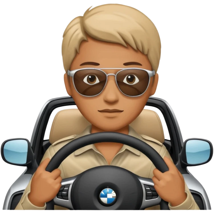 Azerbaijanian driving bmw car  emoji