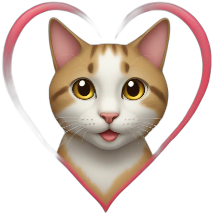 Cat heart emoji
