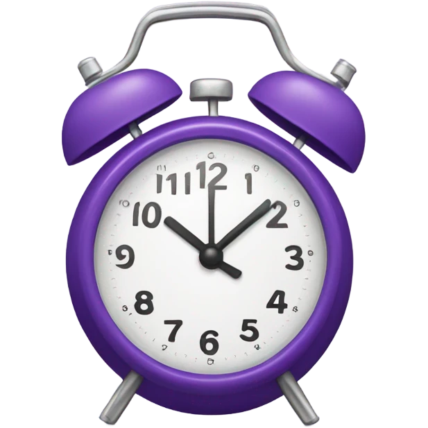 purple alarm clock emoji