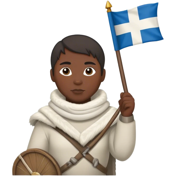 Inuit with a flag emoji