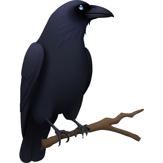 raven, simple, minimalism emoji