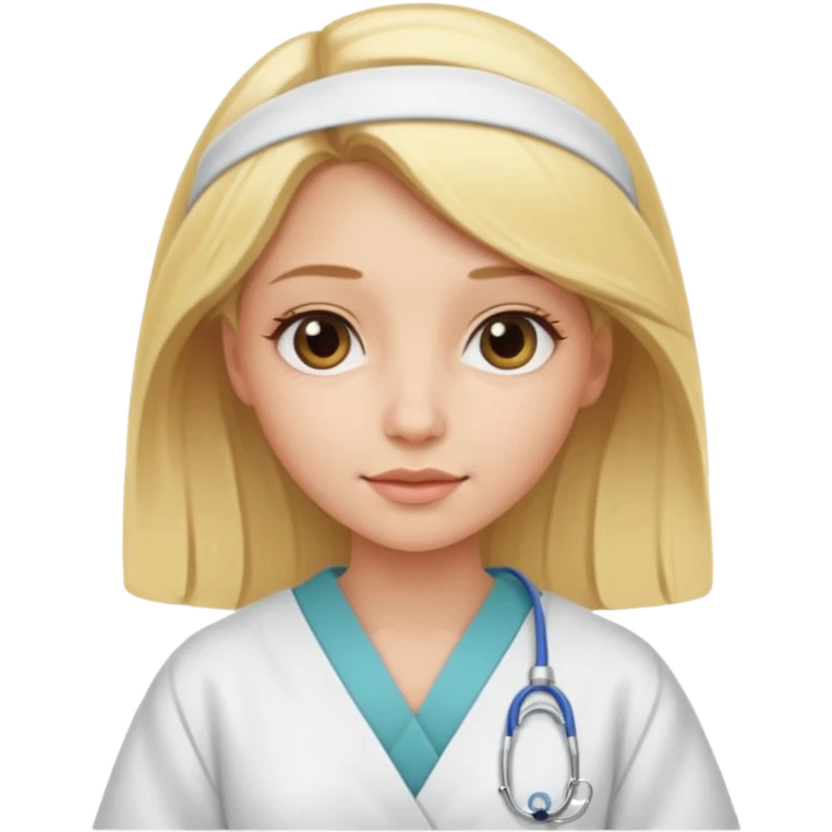 Blonde girl in medicine gown emoji