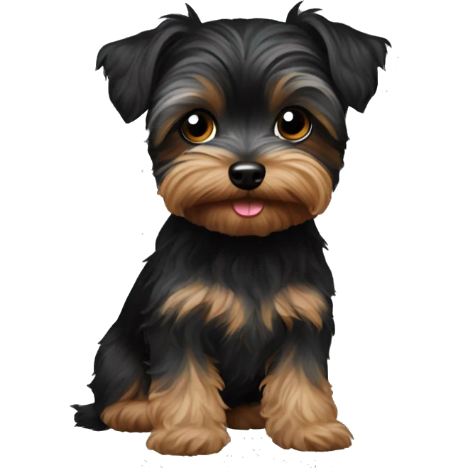 Black Yorkiepoo  emoji