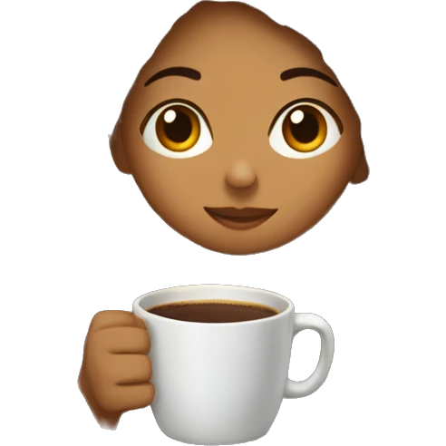 Girl drinking coffee, wrapped in a cozy blanket emoji