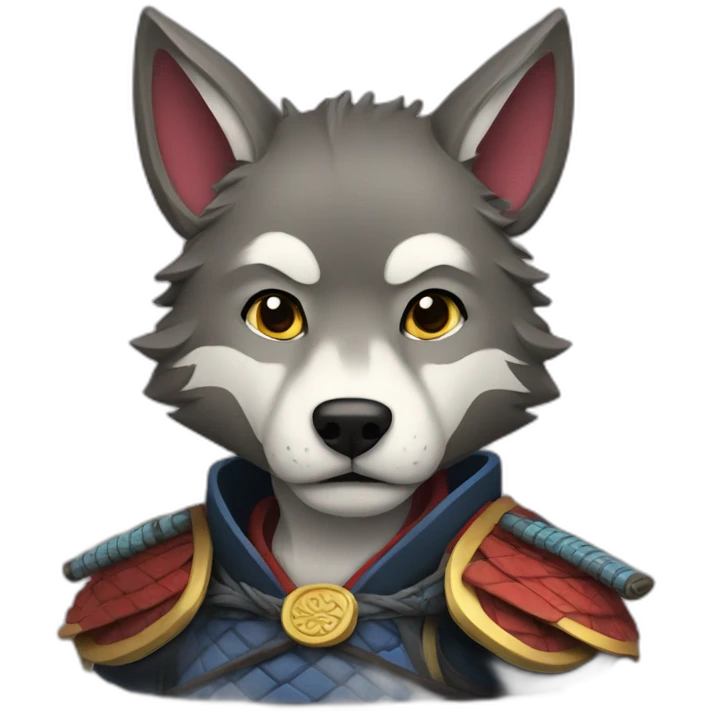 samurai-wolf emoji