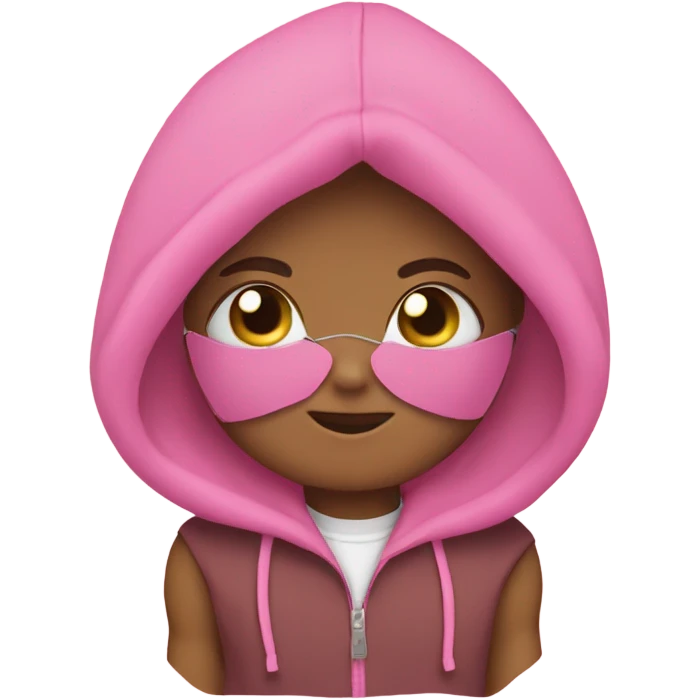 Pink Palm puff hoodie emoji