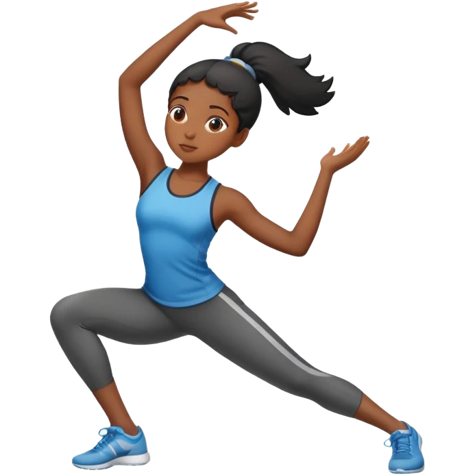 black girl yoga emoji