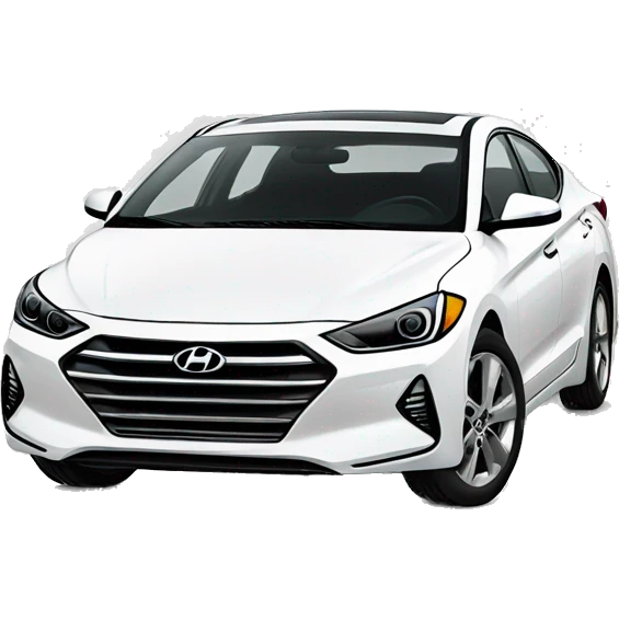White Hyundai Elantra car  emoji