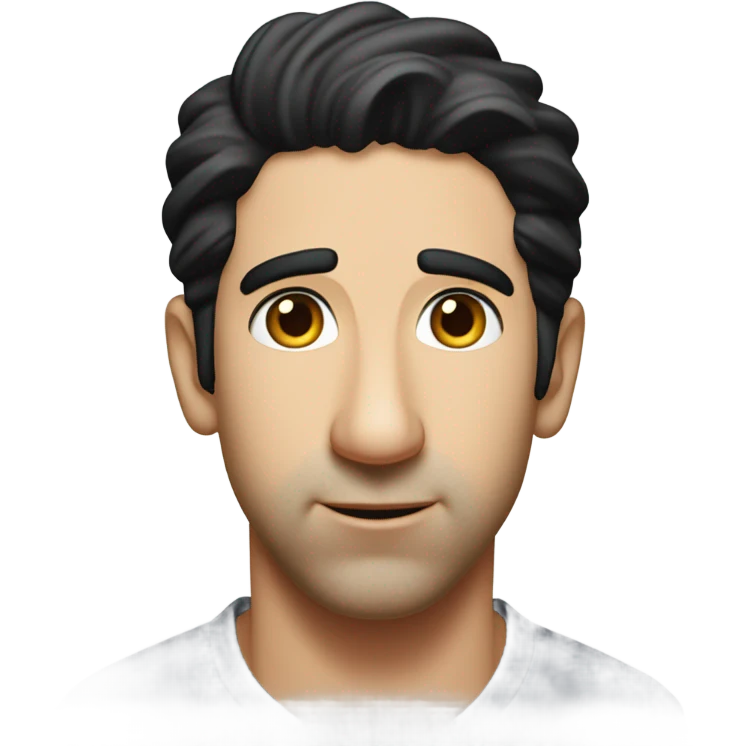 younger David Schwimmer very upset with no facial hair emoji