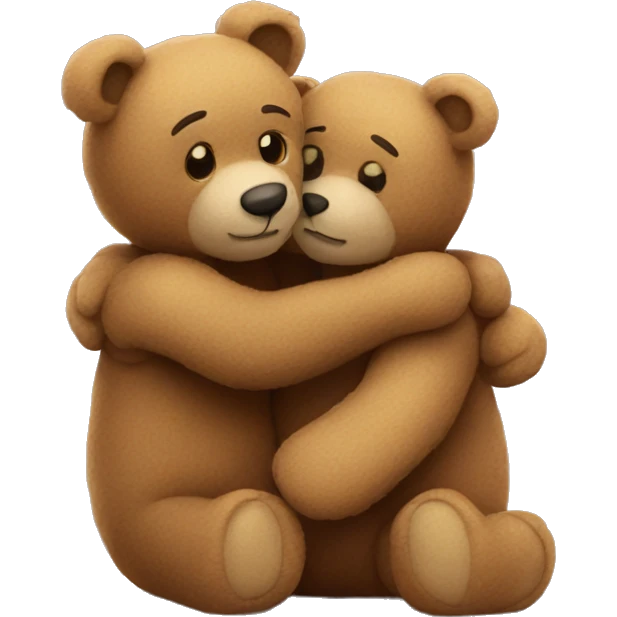 Two teddy bears hugging emoji