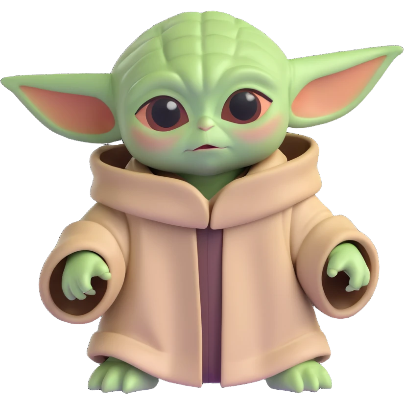 baby yoda, 3D style, soft lighting emoji
