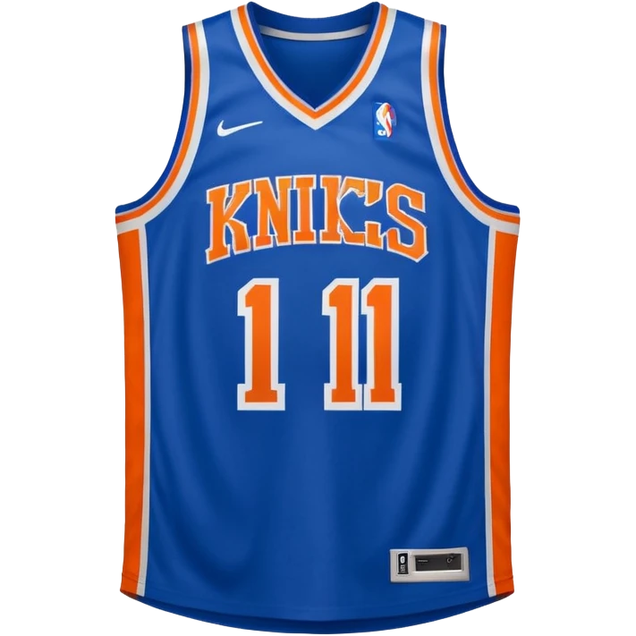 new york knicks basketball jersey featuring the number 11 emoji