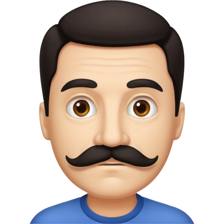 mustache young aged man,Big black mustache. emoji