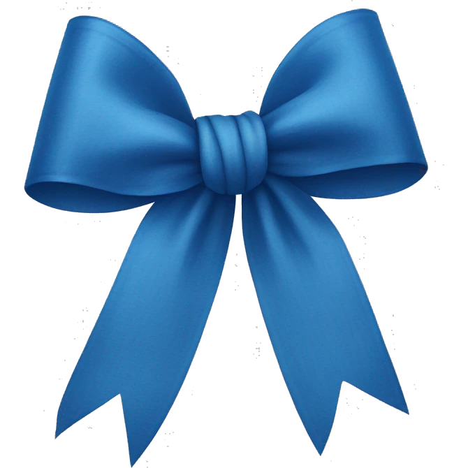 blue rbbon bow emoji
