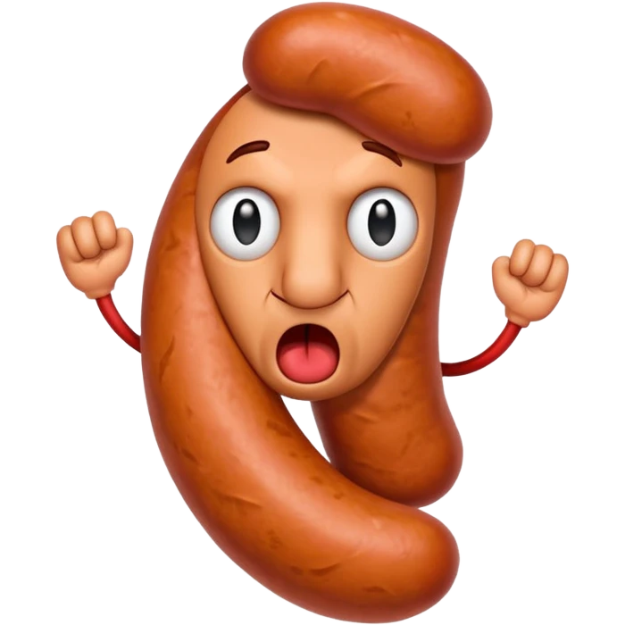 Furious sausage emoji
