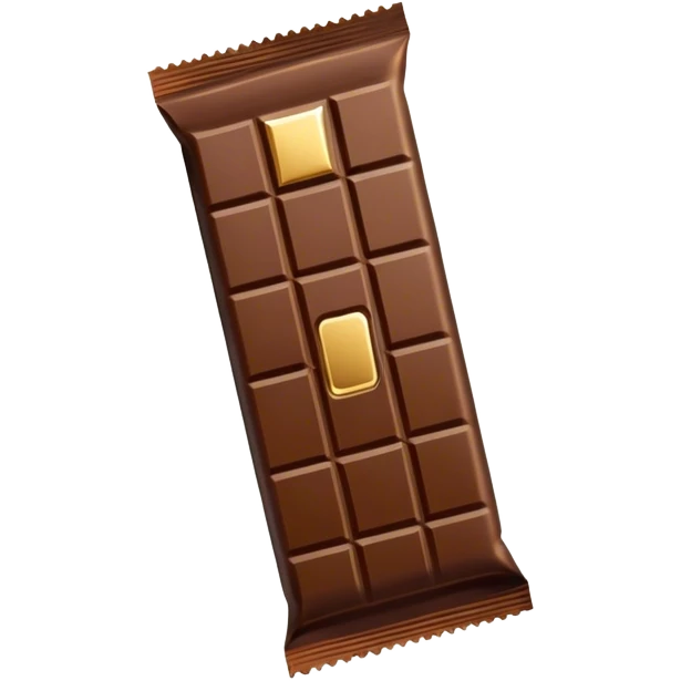 Vertical Chocolate bar packaging, front view emoji