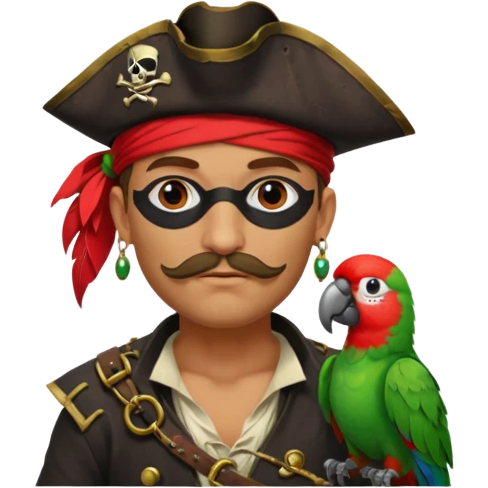 pirate and parrot emoji