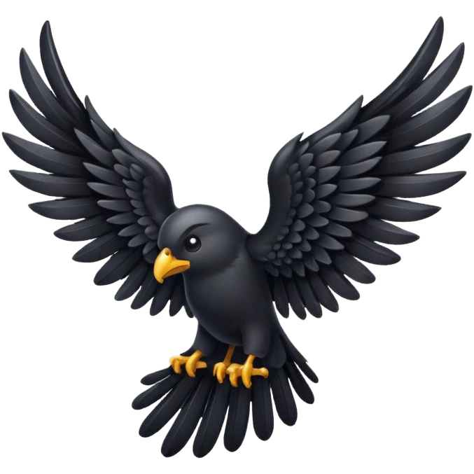 a black wing emoji
