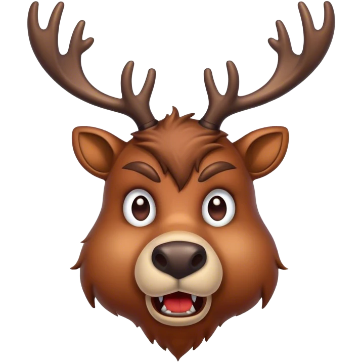 Angry reindeer emoji