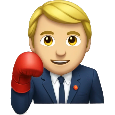 Macron qui boxe emoji