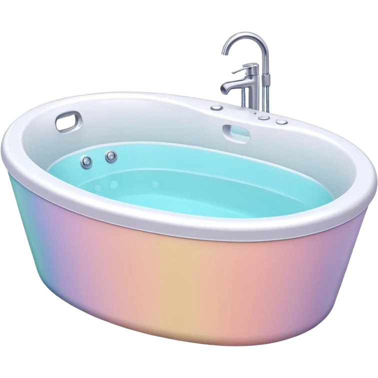 Colorful Pastel luxury jacuzzi bathtub  emoji
