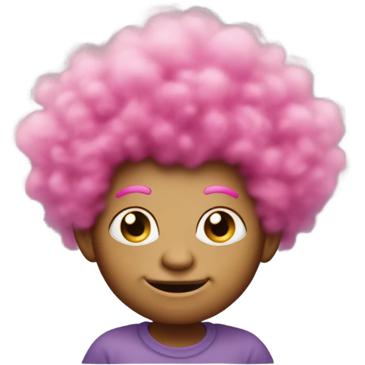 Trolls pink big hair emoji