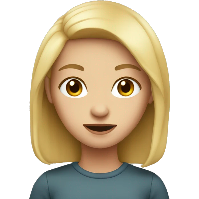 meisje met  emoji