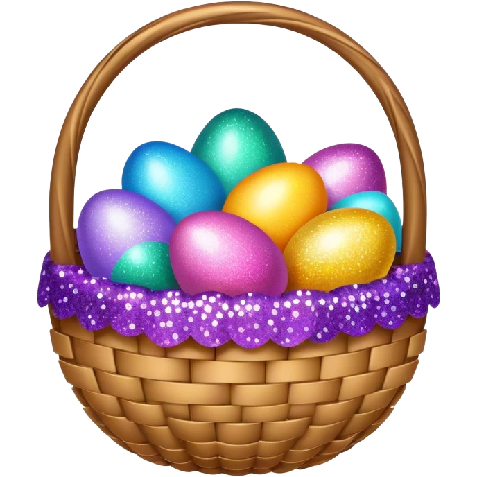 Glitter egg basket  emoji