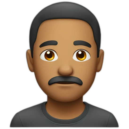 Serious face emoji