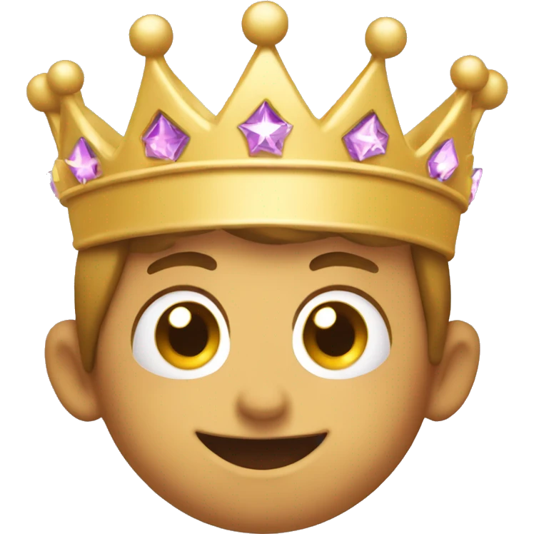 Twinkling the crown to the head emoji