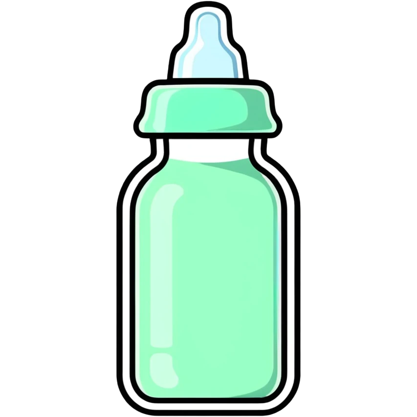 cute baby bottle emoji