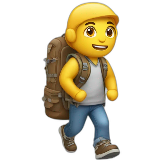 wlaking-with-backpack emoji