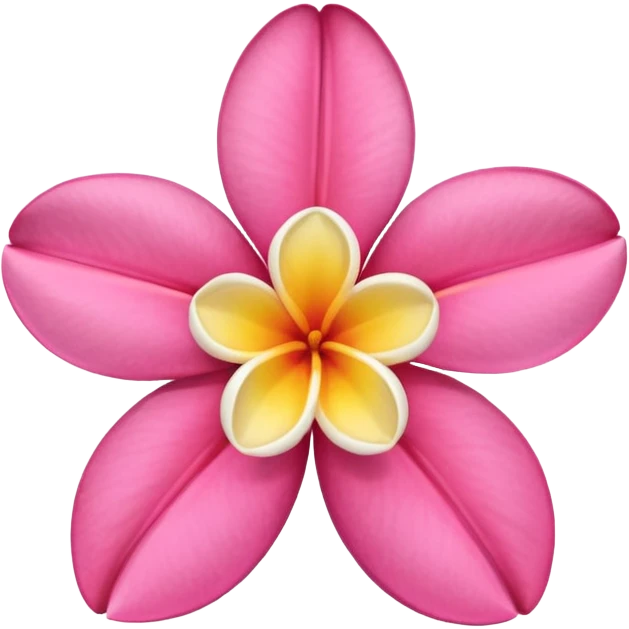 frangipani flower, pink, five petals emoji