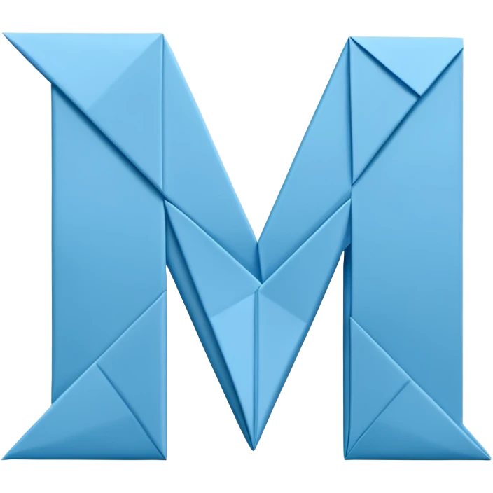 Origami de la lettre M emoji