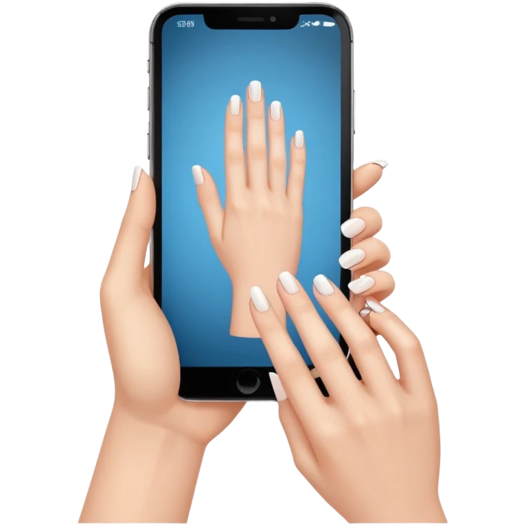 Celular mano de una chica emoji
