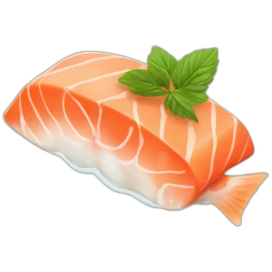 Canne a pêche avec un saumon emoji