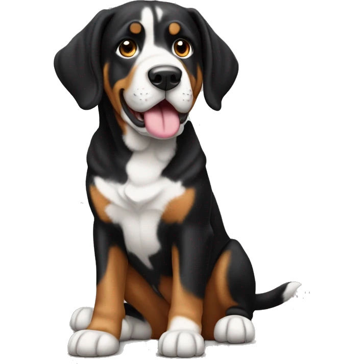 Great Swiss mountain dog black emoji