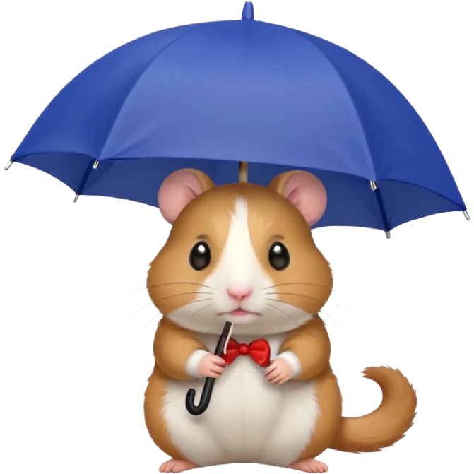 hamster holding an umbrella emoji