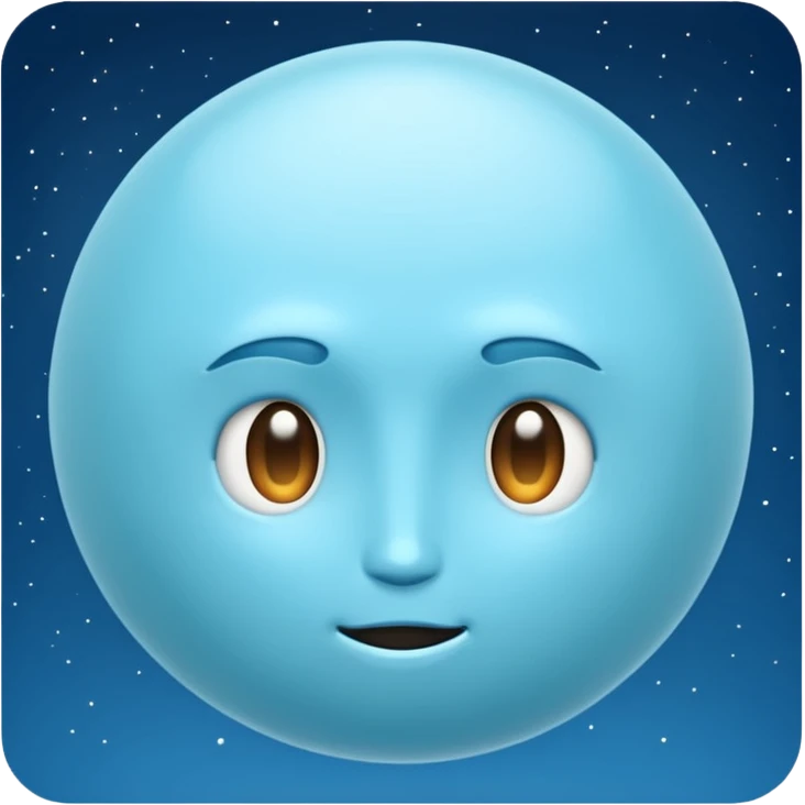 Can you make me an emoji of a blue planet? URANUS emoji