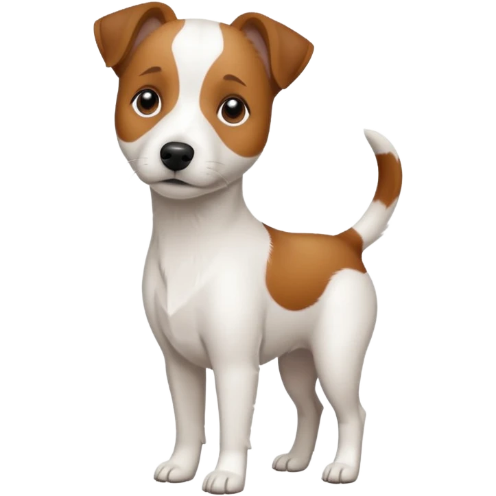 a white jack russell cross emoji