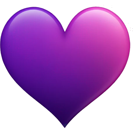 a dark purple and dark pink ombre heart emoji
