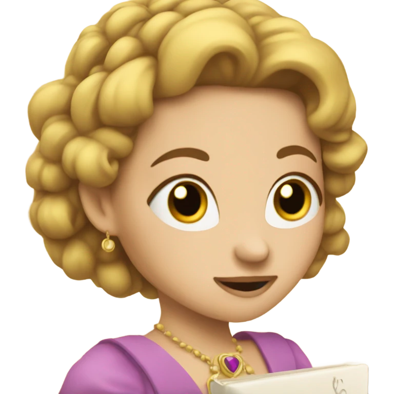 princess with a diary emoji