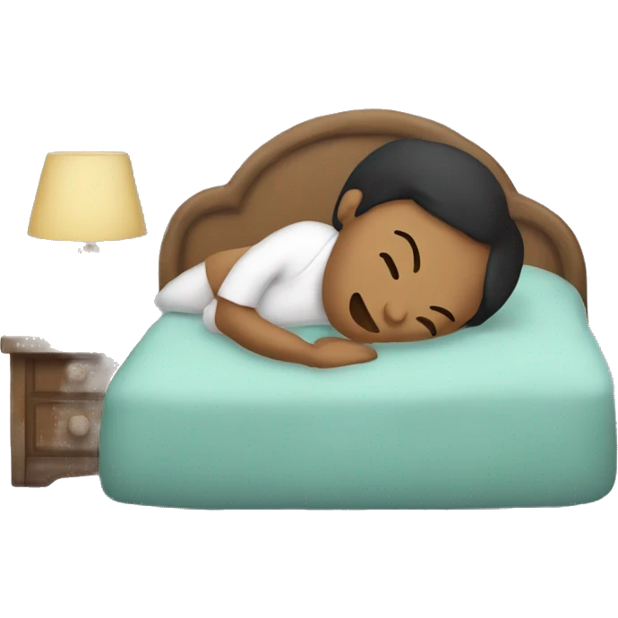 Monita dormida abrazando una almohada  emoji