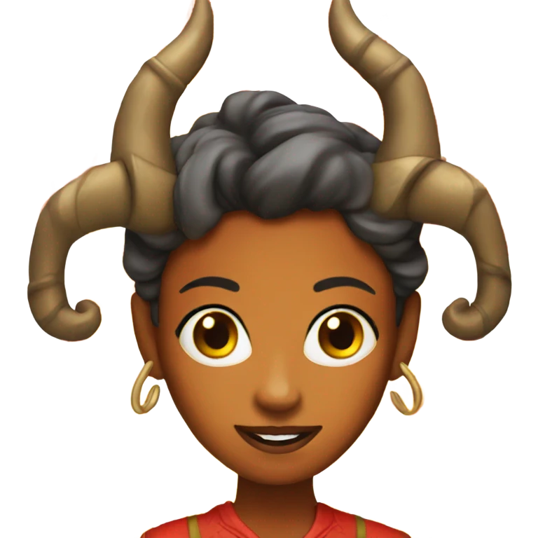 Fire woman with horns  emoji