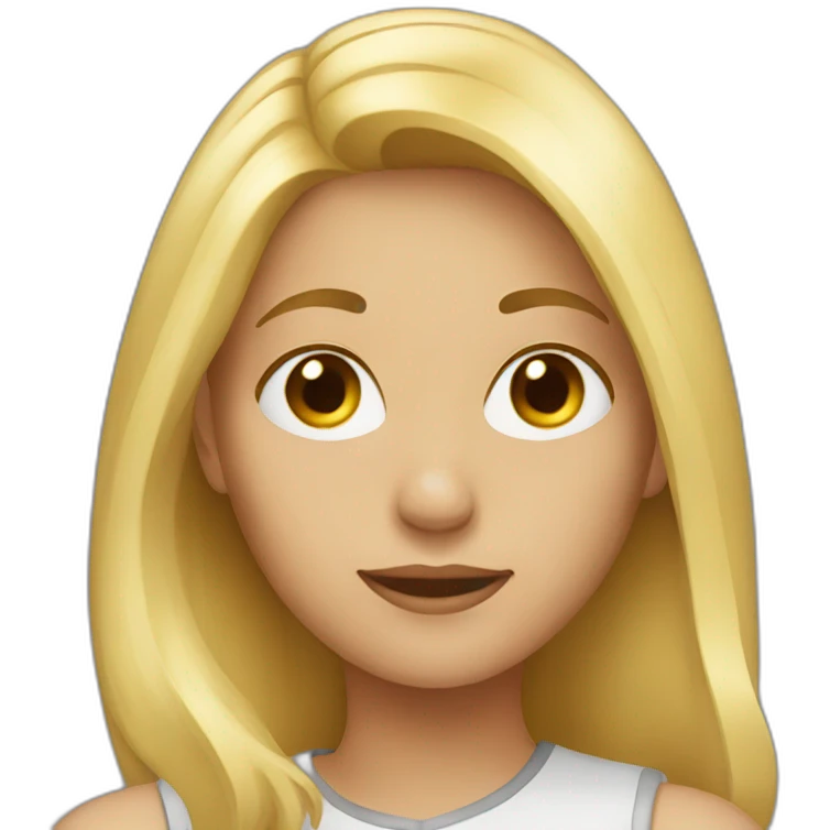 young woman with blond hair emoji